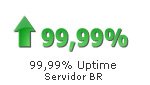 Servidor de sites no Brasil 99,99% Uptime